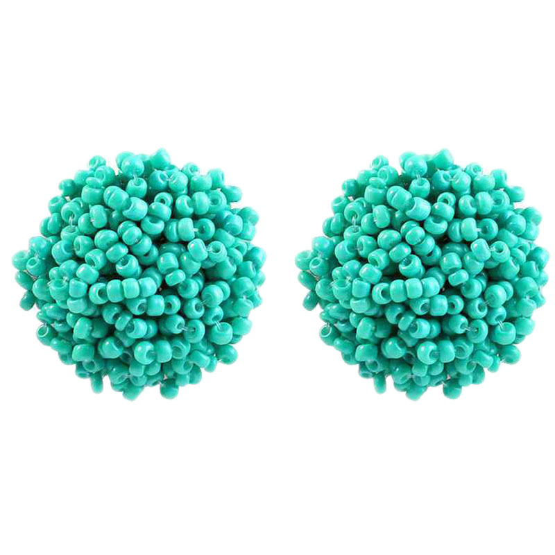 Ethnic Fashion Wear For Women - Boucles d'oreilles multicolores en résine perlée,
