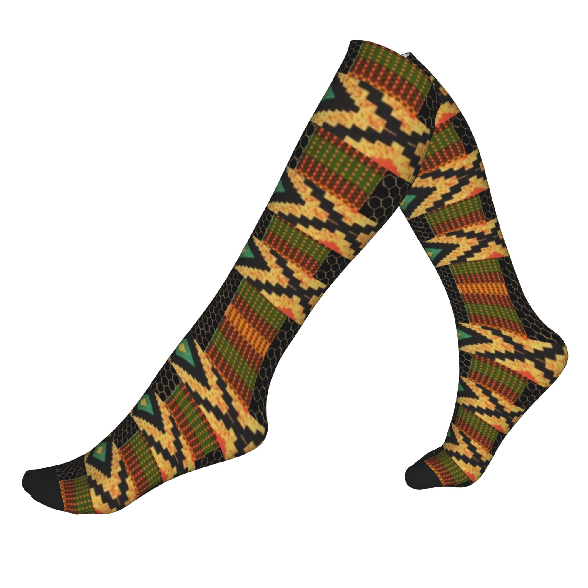 African Ankara Print - Chaussettes imprimées colorées à motifs africains