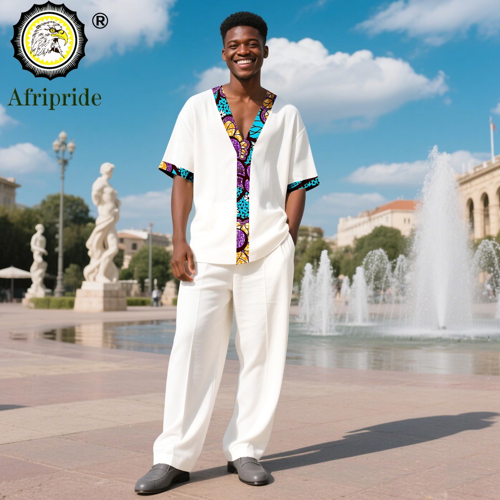 African Ankara Print - Costumes africains pour hommes, survêtement à