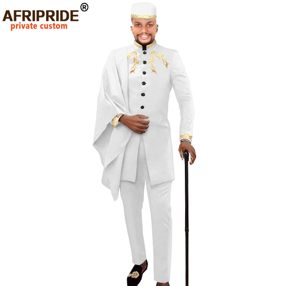 African Ankara Print - AFRIPRIDE-Vêtements africains pour hommes, ensemble 3