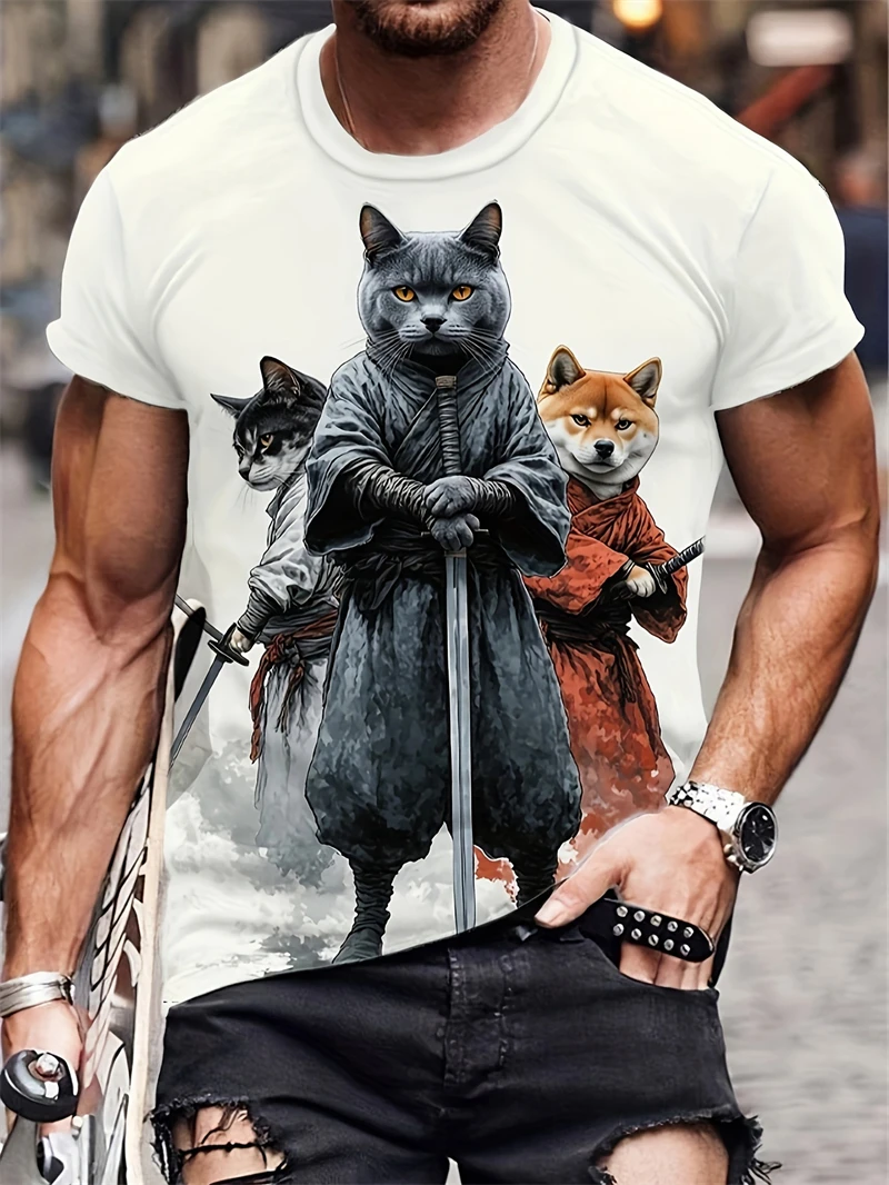 Ethnic Wear Men'S Fashion - T-shirt pour homme à imprimé tribal