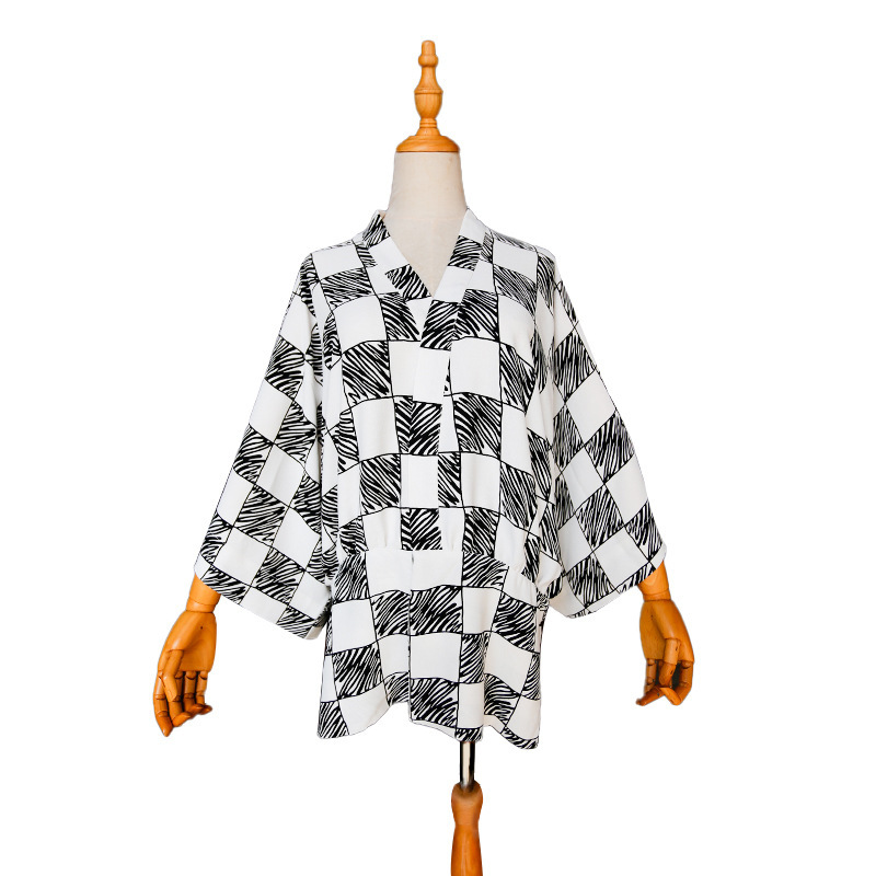 Haori Japanese Jacket - Veste d'été tissée en plumes pour