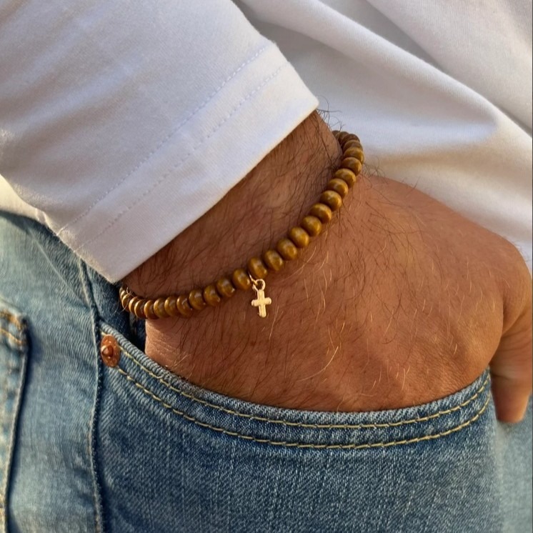 Bracelet en perles de bois pou - Ethnic Wear Men'S Fashion avis et prix